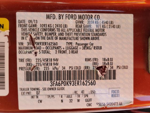 Photo 10 from auction – 2014 FORD FUSION TIT with VIN 3FA6P0K93ER162560