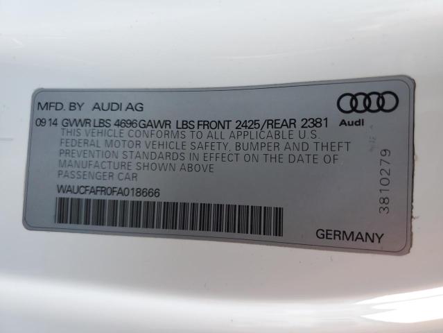 Photo 10 from auction – 2015 AUDI A5 PREMIUM with VIN WAUCFAFR0FA018666
