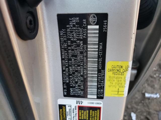 Photo 10 from auction – 2011 TOYOTA CAMRY BASE with VIN 4T4BF3EKXBR187540
