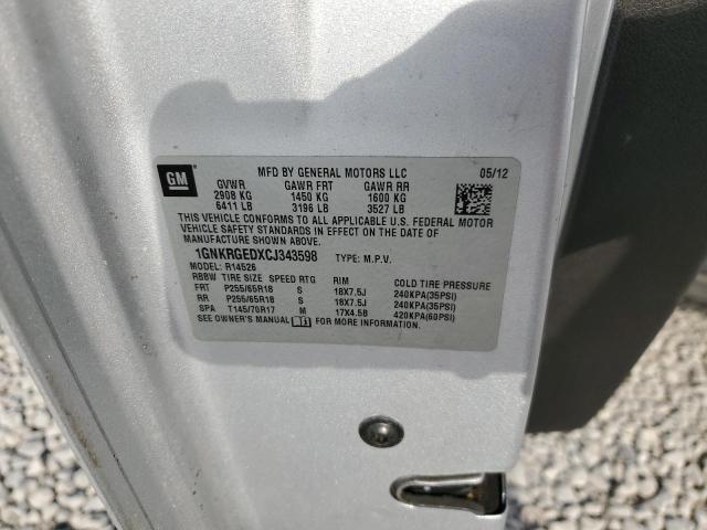 Photo 10 from auction – 2012 CHEVROLET TRAVERSE L with VIN 1GNKRGEDXCJ343598