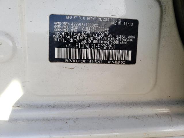 Photo 10 from auction – 2014 SUBARU IMPREZA SP with VIN JF1GPAL61E9236858