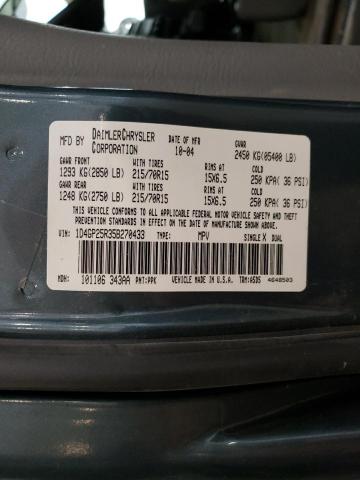 Photo 10 from auction – 2005 DODGE CARAVAN SE with VIN 1D4GP25R35B270433