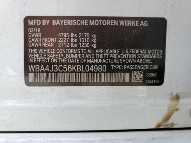 Photo 10 from auction – 2019 BMW 430XI GRAN with VIN WBA4J3C56KBL04980