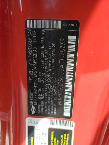 Photo 10 from auction – 2010 MINI COOPER with VIN WMWMF3C53ATU78239