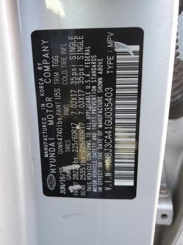 Photo 10 from auction – 2016 HYUNDAI TUCSON LIM with VIN KM8J3CA41GU035403