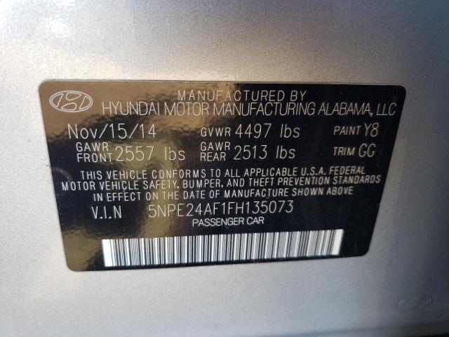 Photo 10 from auction – 2015 HYUNDAI SONATA SE with VIN 5NPE24AF1FH135073