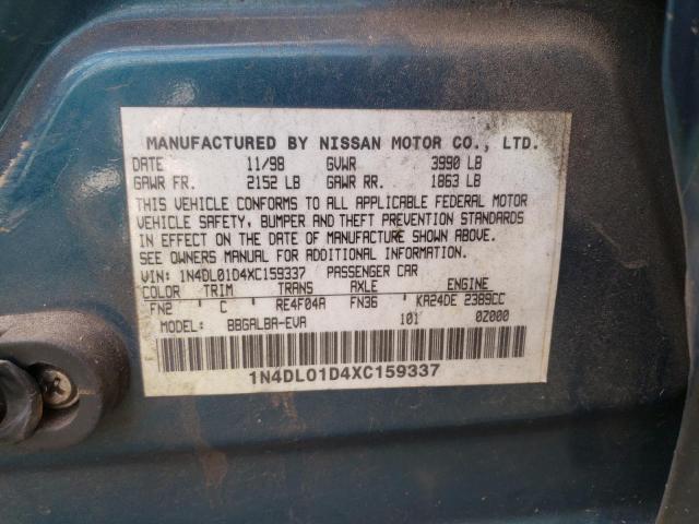 Photo 10 from auction – 1999 NISSAN ALTIMA XE with VIN 1N4DL01D4XC159337