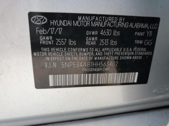 Photo 10 from auction – 2017 HYUNDAI SONATA SPO with VIN 5NPE34AB1HH563402