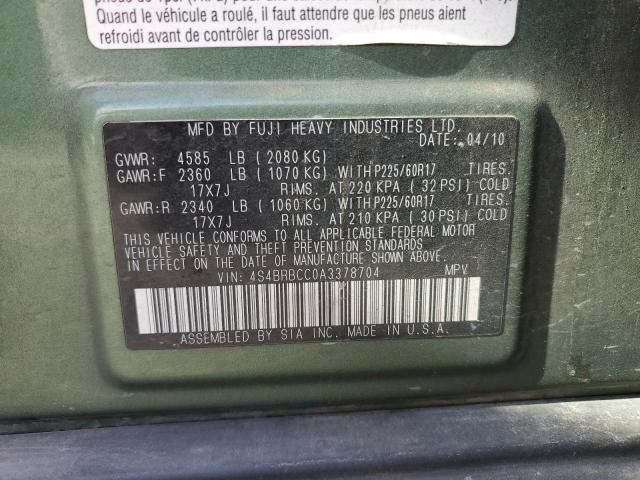 Снимка 10 от търг – 2010 SUBARU OUTBACK 2. с VIN 4S4BRBCC0A3378704