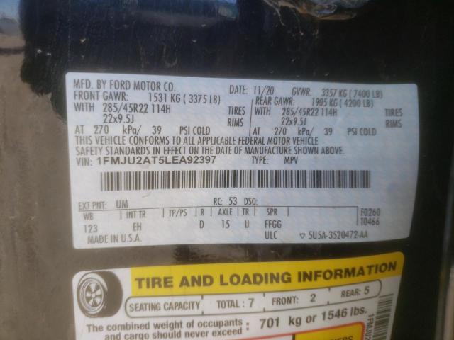 Photo 10 from auction – 2020 FORD EXPEDITION with VIN 1FMJU2AT5LEA92397