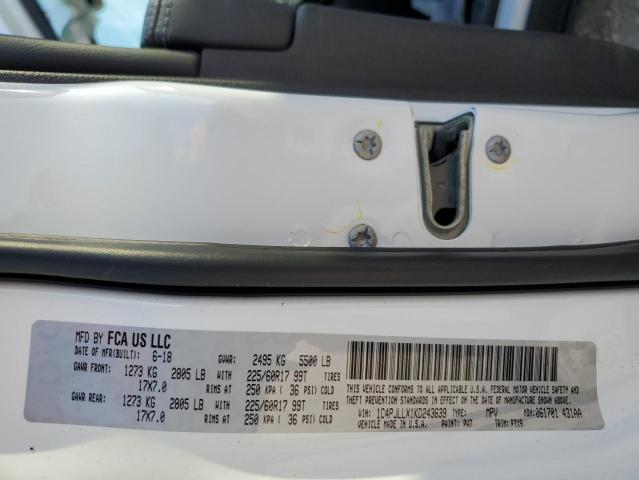 Photo 10 from auction – 2019 JEEP CHEROKEE L with VIN 1C4PJLLX1KD243639