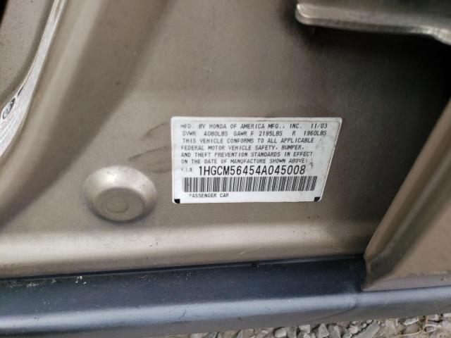 Photo 10 from auction – 2004 HONDA ACCORD LX with VIN 1HGCM56454A045008