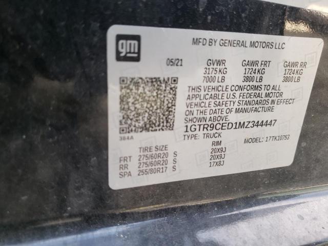 Photo 10 from auction – 2021 GMC SIERRA K15 with VIN 1GTR9CED1MZ344447