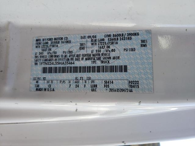 Photo 10 from auction – 2005 FORD ECONOLINE with VIN 1FTNS24L55HA35464