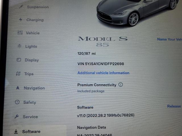 Photo 8 from auction – 2013 TESLA MODEL S with VIN 5YJSA1CN1DFP22698
