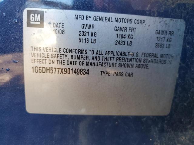Photo 10 from auction – 2009 CADILLAC CTS with VIN 1G6DH577X90149834