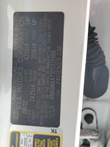 صورة رقم 10 من المزاد - 2013 KIA OPTIMA LX مع VIN KNAGM4A73D5331988