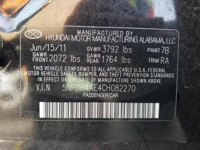 Photo 10 from auction – 2012 HYUNDAI ELANTRA GL with VIN 5NPDH4AE4CH082270