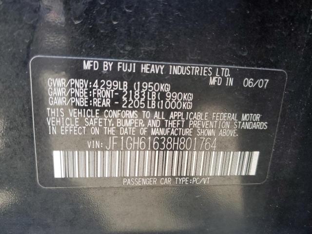 Photo 10 from auction – 2008 SUBARU IMPREZA 2. with VIN JF1GH61638H801764