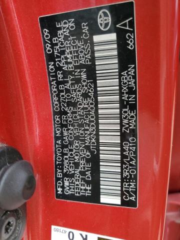 Photo 10 from auction – 2010 TOYOTA PRIUS with VIN JTDKN3DU0A0054621