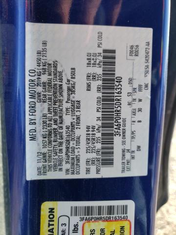 Photo 10 from auction – 2013 FORD FUSION SE with VIN 3FA6P0HR5DR163540