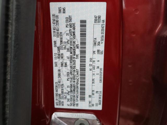 صورة رقم 10 من المزاد - 2013 FORD ESCAPE SE مع VIN 1FMCU0G91DUC13457