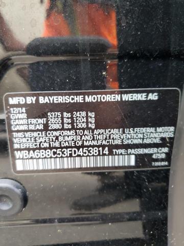 Photo 10 from auction – 2015 BMW 640 XI GRA with VIN WBA6B8C53FD453814