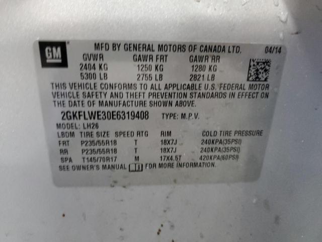 Photo 10 from auction – 2014 GMC TERRAIN SL with VIN 2GKFLWE30E6319408