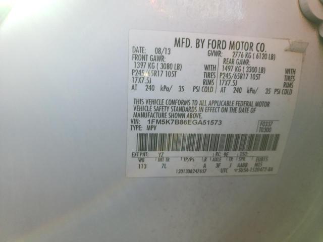 Photo 10 from auction – 2014 FORD EXPLORER with VIN 1FM5K7B86EGA51573