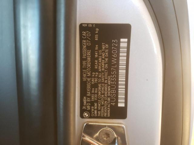 Photo 10 from auction – 2007 BMW Z4 3.0 with VIN 4USBU33557LW60723