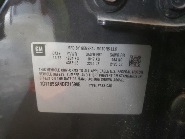Photo 10 from auction – 2013 CHEVROLET MALIBU LS with VIN 1G11B5SA4DF216995