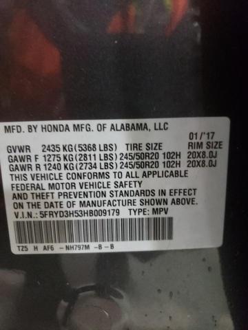 Photo 10 from auction – 2017 ACURA MDX TECHNO with VIN 5FRYD3H53HB009179