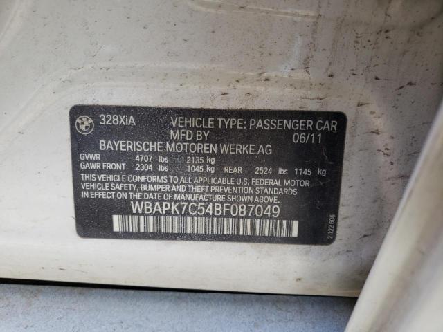 Photo 10 from auction – 2011 BMW 328 XI with VIN WBAPK7C54BF087049