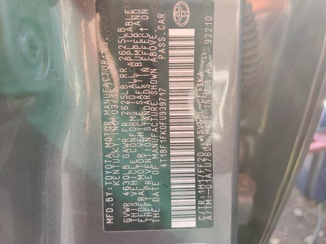 Photo 10 from auction – 2015 TOYOTA CAMRY LE with VIN 4T1BF1FK0FU939717