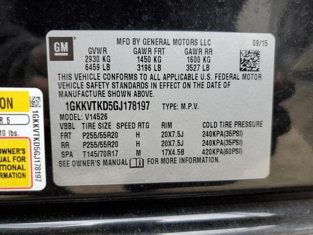 Photo 10 from auction – 2016 GMC ACADIA with VIN 1GKKVTKD5GJ178197