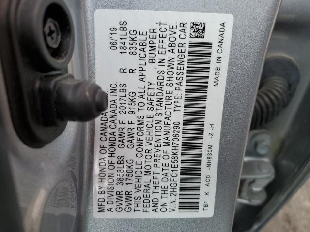 Photo 10 from auction – 2019 HONDA CIVIC SI with VIN 2HGFC1E58KH706290