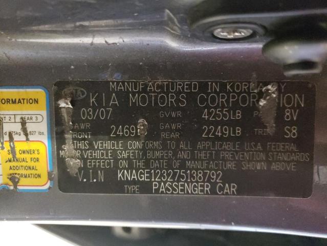 Zdjęcie 10 z aukcji – 2007 KIA OPTIMA LX z VIN KNAGE123275138792