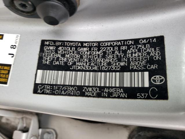 Photo 10 from auction – 2014 TOYOTA PRIUS with VIN JTDKN3DU4E1827302