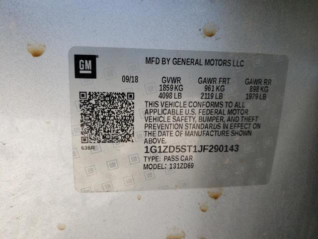 Photo 10 from auction – 2018 CHEVROLET MALIBU LT with VIN 1G1ZD5ST1JF290143