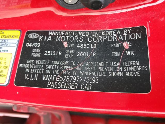 Photo 10 from auction – 2009 KIA RONDO BASE with VIN KNAFG528797275193
