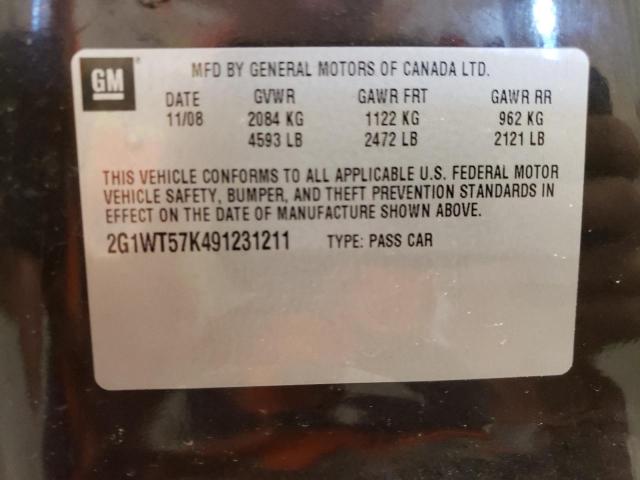 Photo 10 from auction – 2009 CHEVROLET IMPALA 1LT with VIN 2G1WT57K491231211