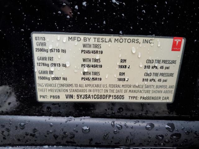 Photo 10 from auction – 2013 TESLA MODEL S with VIN 5YJSA1CG8DFP15605