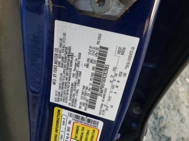 Photo 10 from auction – 2013 FORD FUSION SE with VIN 3FA6P0H70DR282885