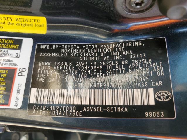 Photo 10 from auction – 2013 TOYOTA CAMRY L with VIN 4T4BF1FK8DR297637