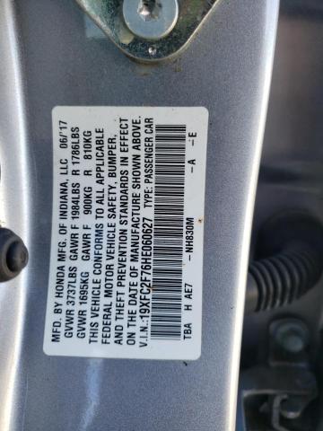 Photo 10 from auction – 2017 HONDA CIVIC EX with VIN 19XFC2F76HE060627