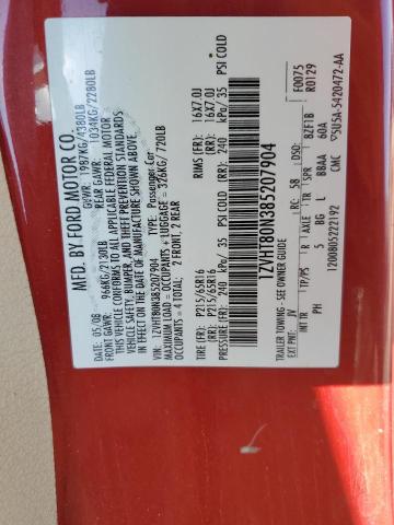 Photo 10 from auction – 2008 FORD MUSTANG with VIN 1ZVHT80N385207904