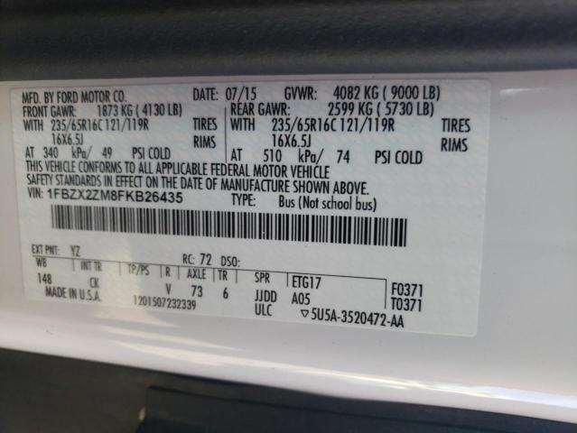 Photo 10 from auction – 2015 FORD TRANSIT T- with VIN 1FBZX2ZM8FKB26435