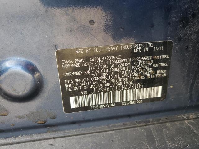 Photo 10 from auction – 2012 SUBARU FORESTER 2 with VIN JF2SHADC8CH423105