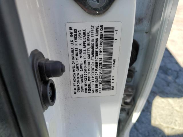 Photo 10 from auction – 2015 HONDA CIVIC LX with VIN 19XFB2F54FE248724