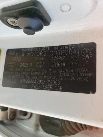 Photo 10 from auction – 2013 KIA OPTIMA LX with VIN KNAGM4A79D5322003